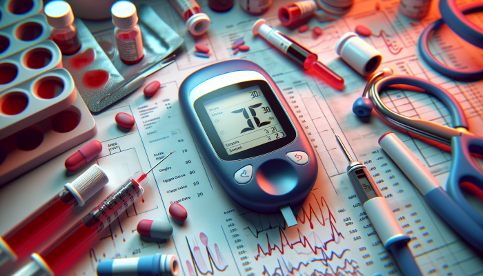 Diabetes Blood Test in Bridlington: Close-up of a diabetes blood test in Bridlington clinic, showing glucose meter and medical tools.