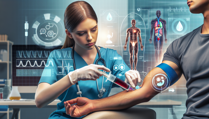 Kidney Blood Test in Dukinfield: A healthcare professional drawing blood from a patient's arm in Dukinfield, analysing kidney health through creatinine and urea levels.