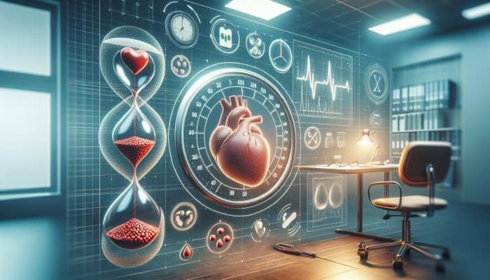 A medical chart recording annual cholesterol levels in a contemporary clinic for a patient with a family history of heart disease.